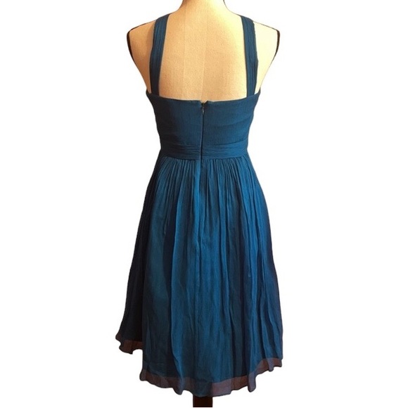 J. Crew Halter Sinclair Silk Chiffon Dress Size 2 - Picture 5 of 6